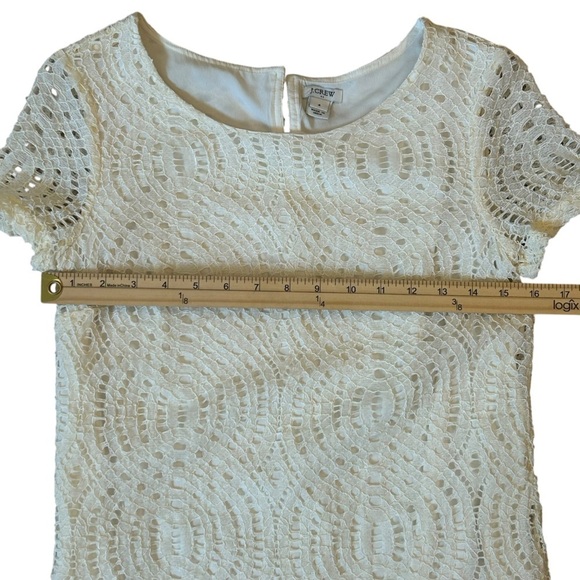 J. Crew Cream Blouse Elegant Top size 4 🤍 - Picture 6 of 9